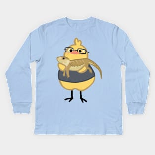 Birdblob w. Bearded Dragon Pet Kids Long Sleeve T-Shirt